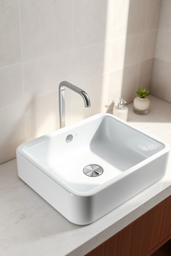 sleek modern rectangular sinks