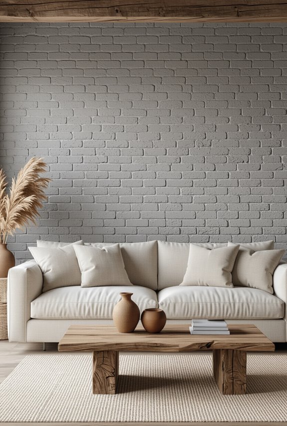 sleek modern rustic gray bricks