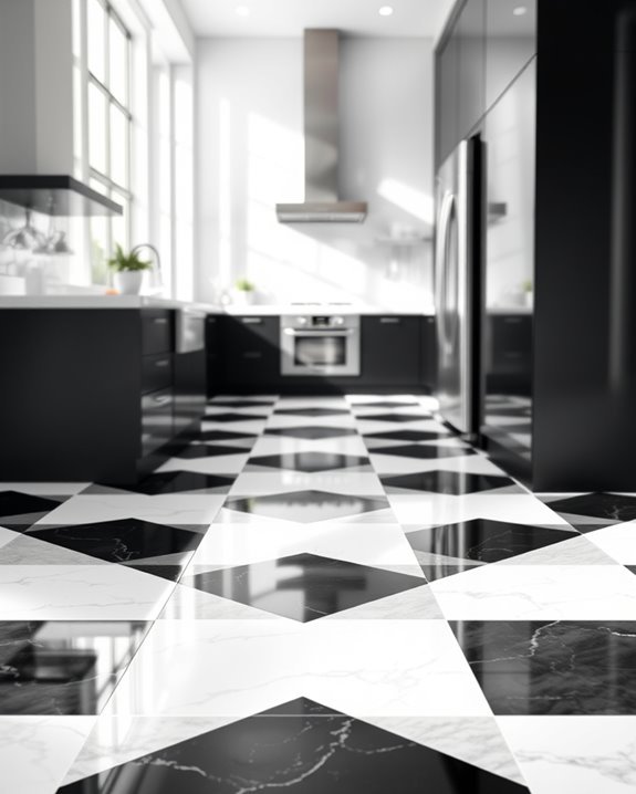 sleek modern seamless flooring