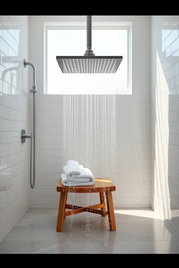 sleek modern shower experience