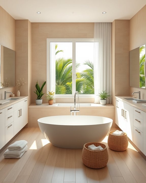 sleek modern tranquil bathrooms