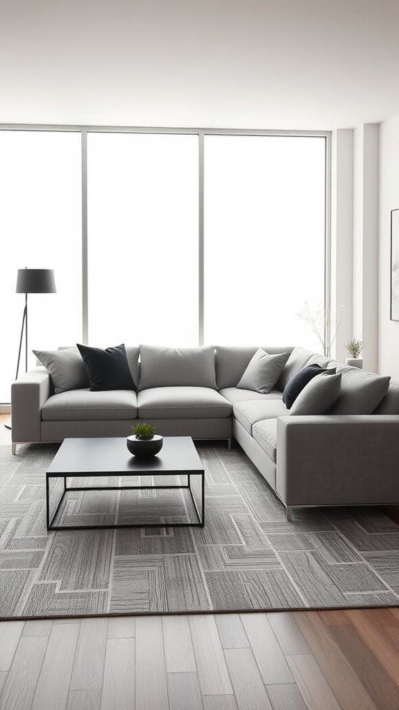 sleek monochromatic sofa design