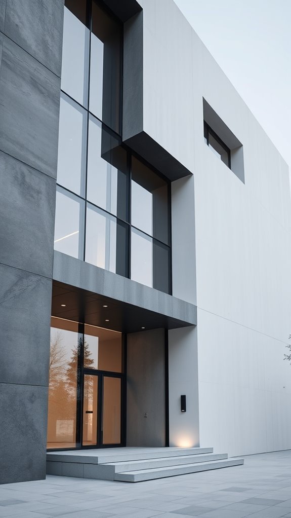 sleek monochrome outdoor elegance