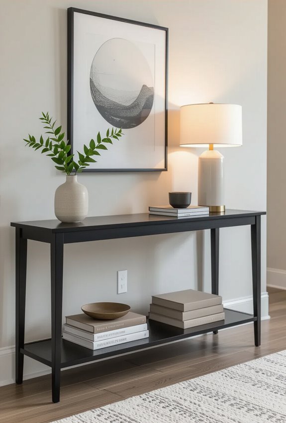 sleek multifunctional black console