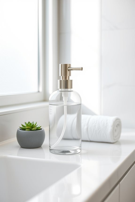 sleek organized soap dispensing