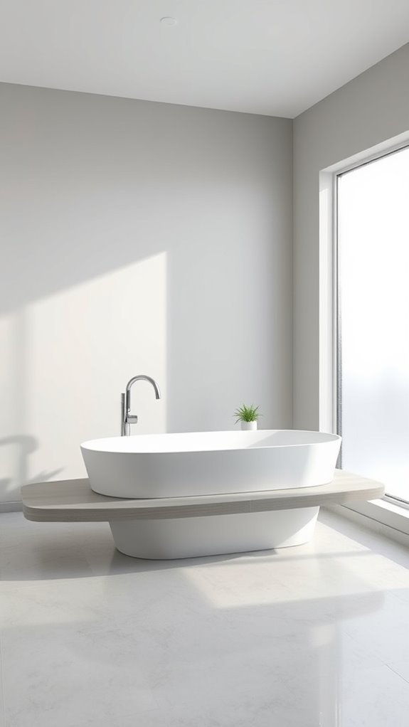 sleek pale gray minimalism