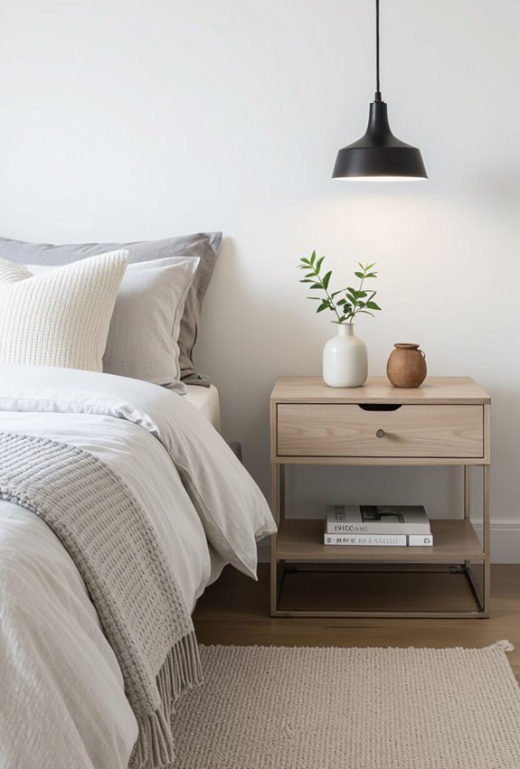 sleek practical single bed tables