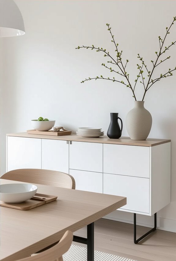 sleek scandinavian minimalist buffet