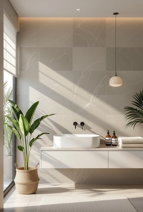 sleek seamless large format walls