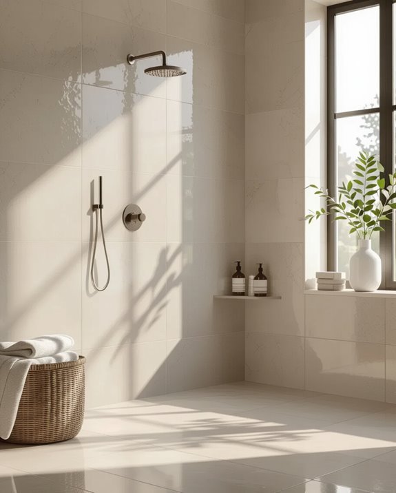 sleek seamless tile installation