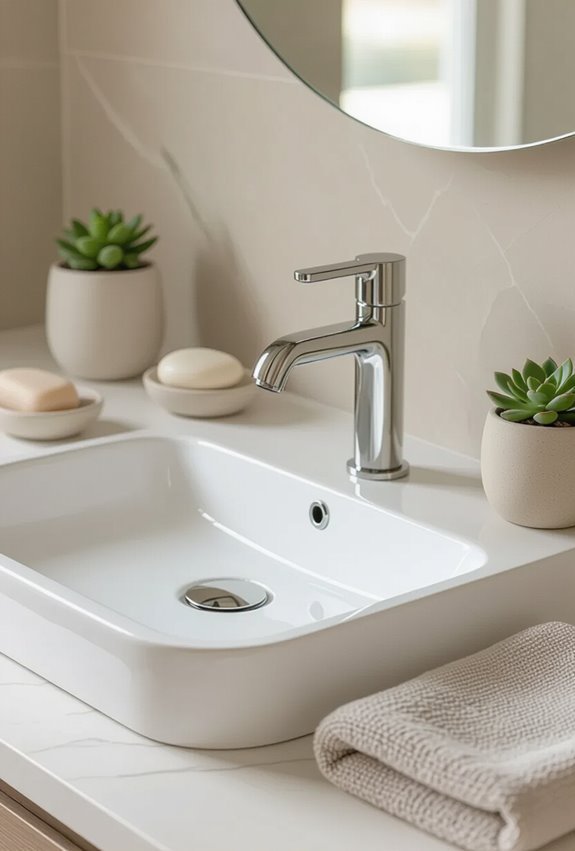 sleek single handle faucet design