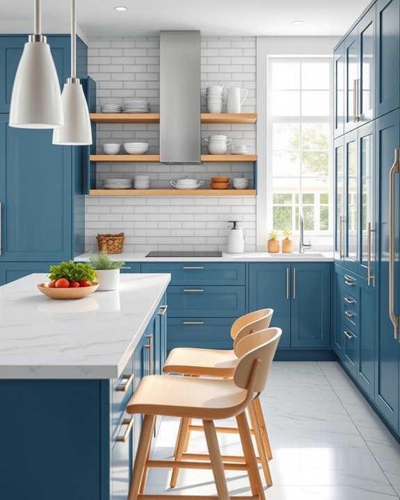 sleek slate blue elegance