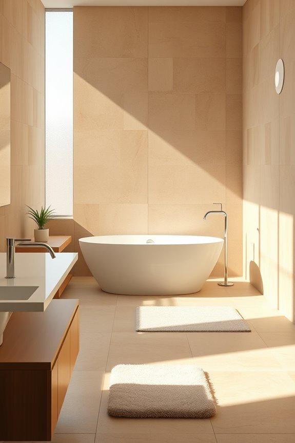 sleek sophisticated beige tiles