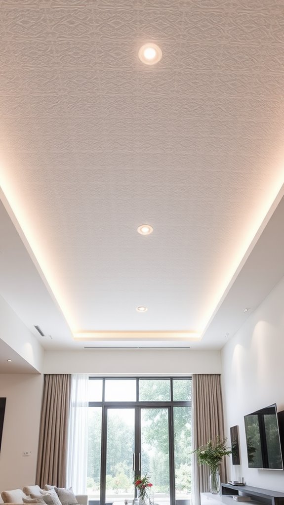 sleek suspended ceiling design