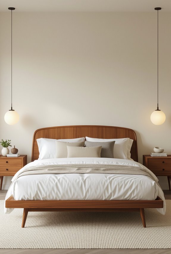 sleek tapered walnut midcentury