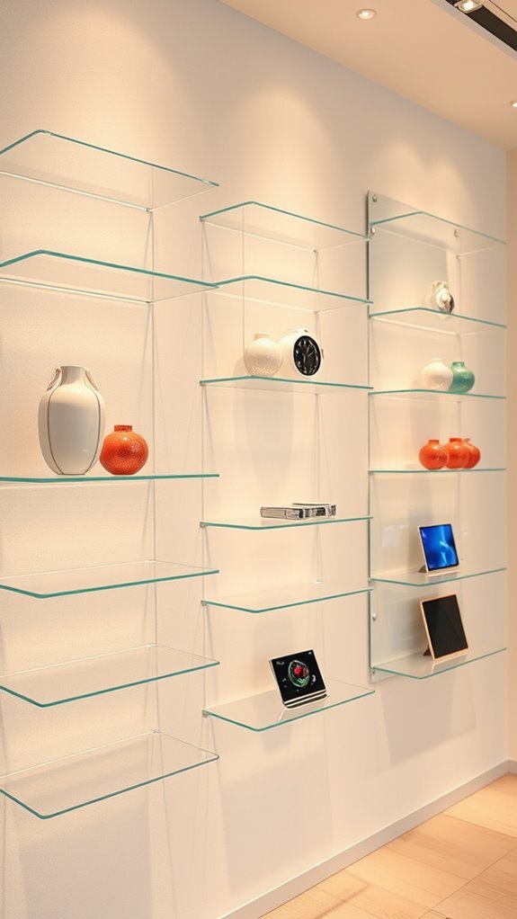 sleek transparent acrylic displays