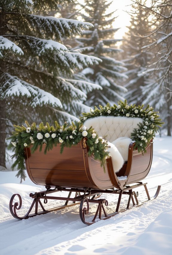 sleigh bell carriage winter entrance