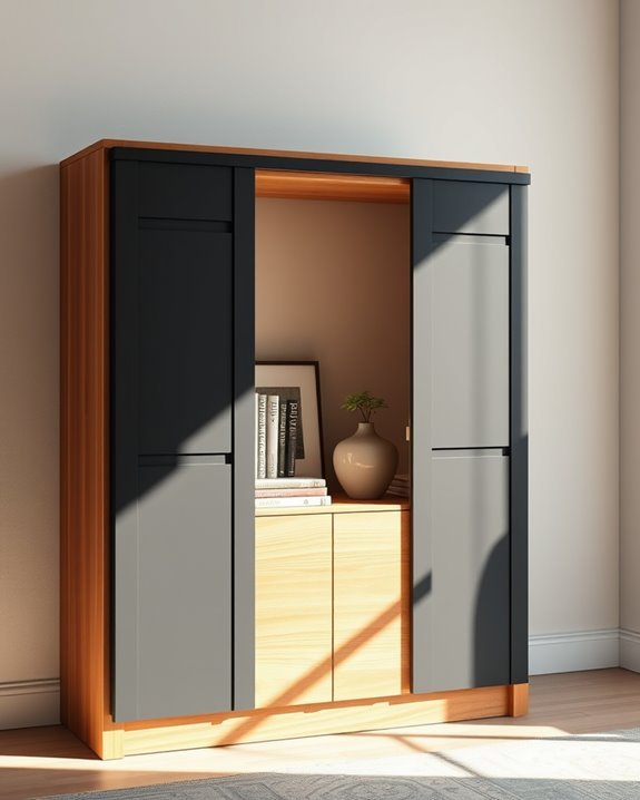 sliding door accent cabinet