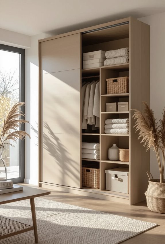 sliding door concealed storage solution