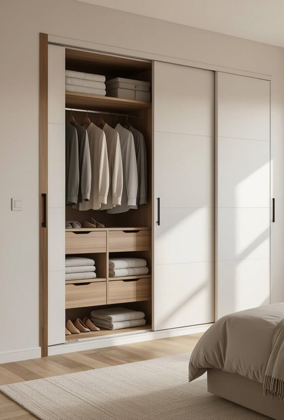 sliding door cupboards maximize space