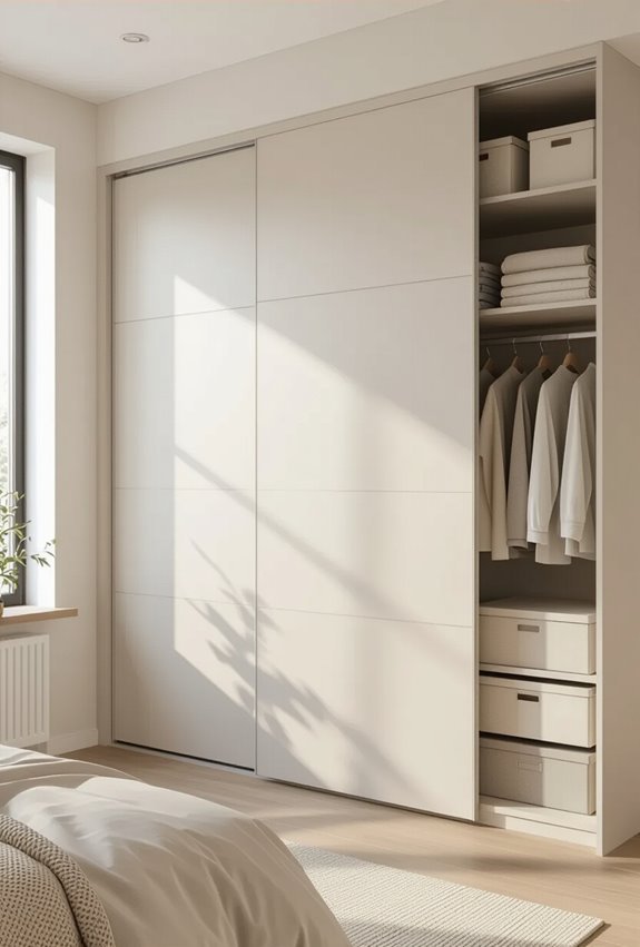 sliding door cupboards save space
