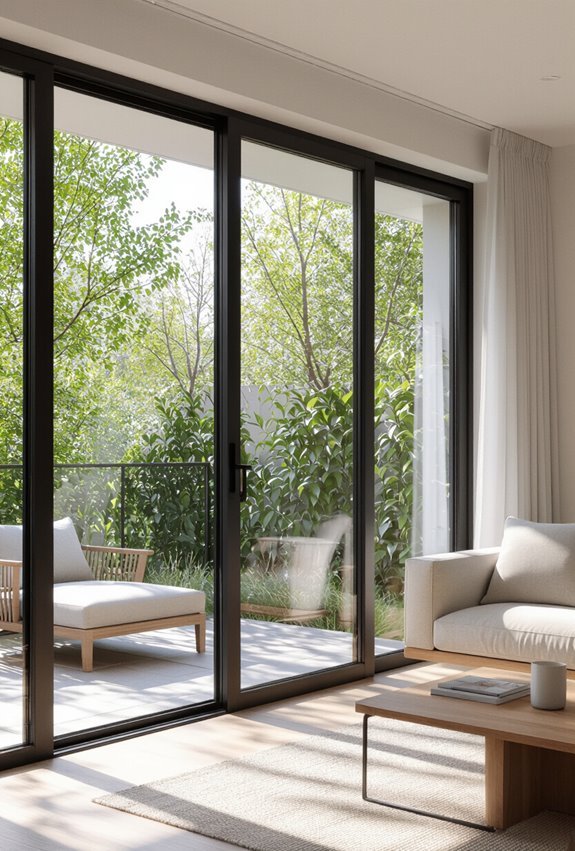 sliding doors with biometrics