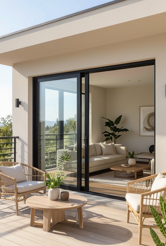 slim framed sliding doors