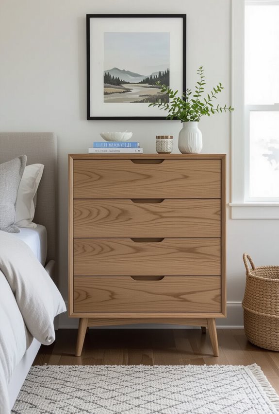 slim hallway style bedroom storage