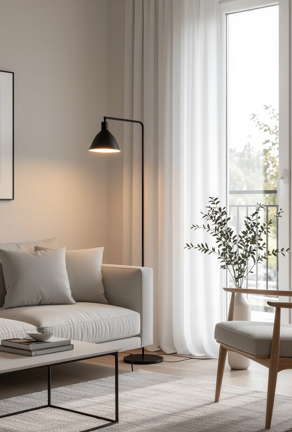 slim lighting for airy rooms