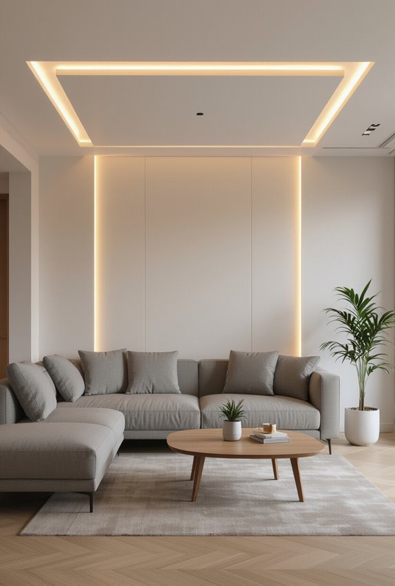 slim minimalist ceiling lighting