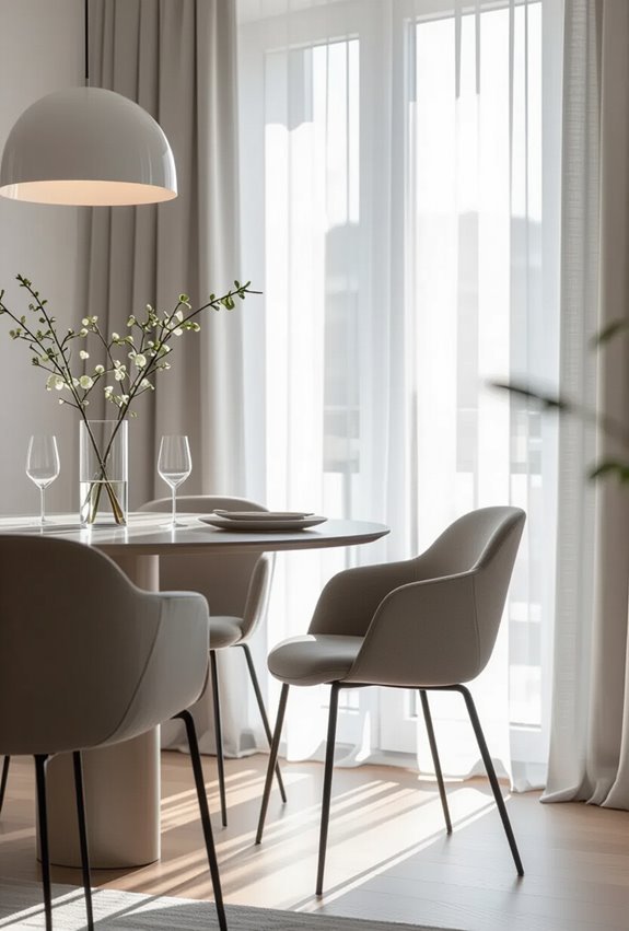 slim stackable maneuverable dining chairs