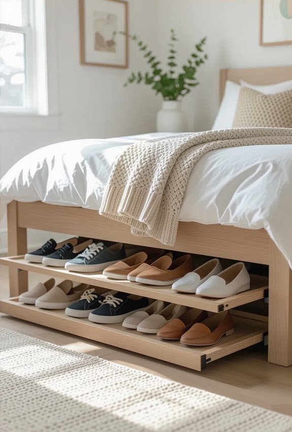 slim ventilated magnetic shoe storage
