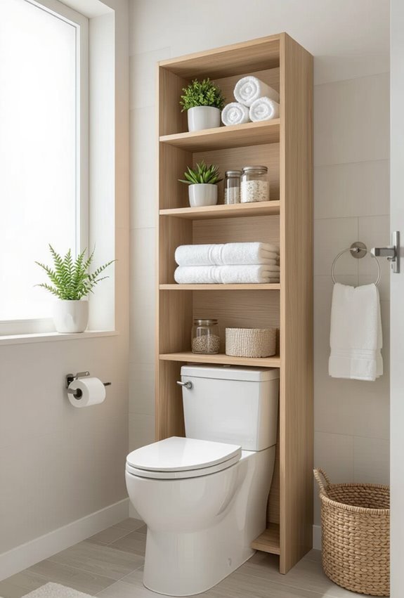 slim vertical bathroom storage