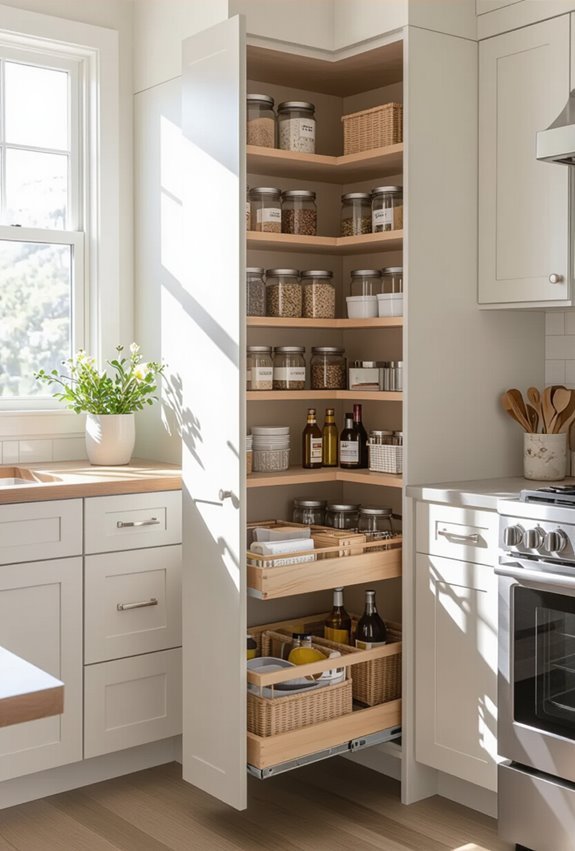 slim vertical pull out pantry