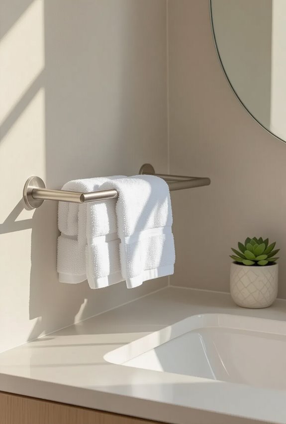 slim wall mounted towel racks