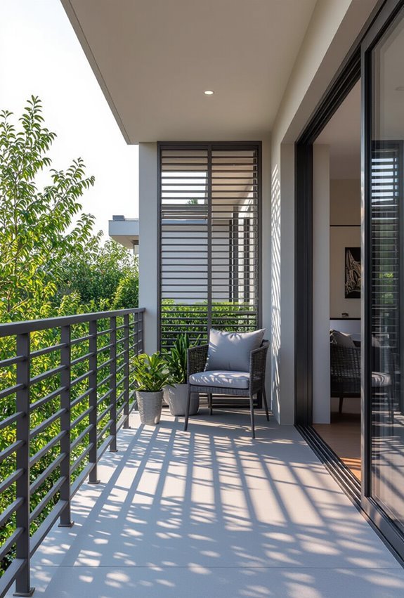 slimline aluminum balcony grills