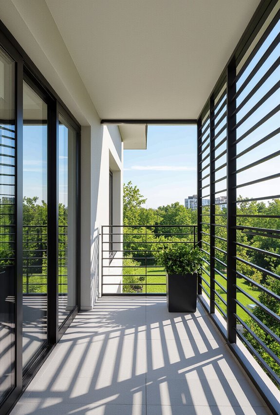 slimline steel frames maximize visibility