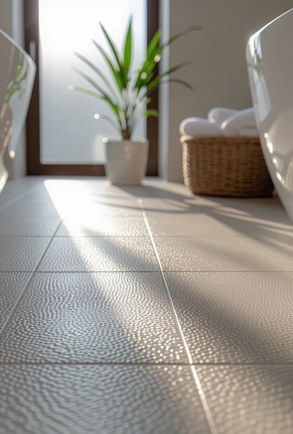 slip resistant decorative bathroom tiles