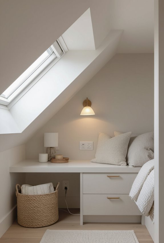 sloped ceiling wiring and clearances