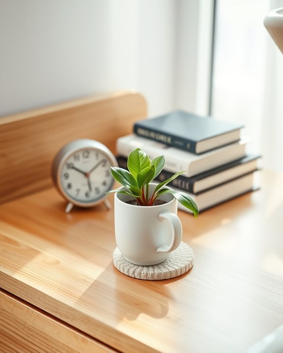 small plant enhances tranquility