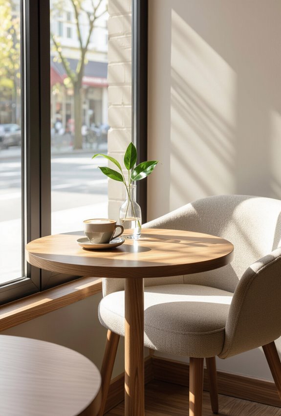 small tables for solo customers