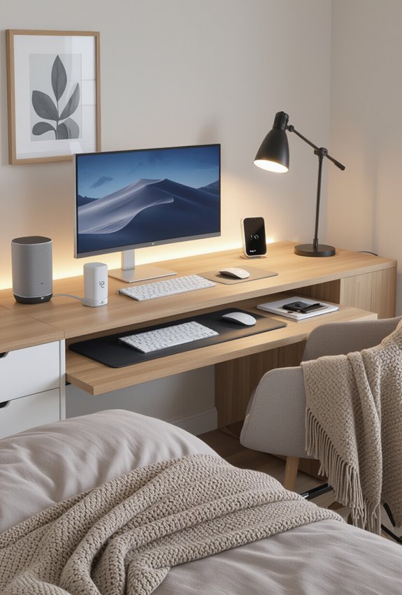 smart bed integrated office tech
