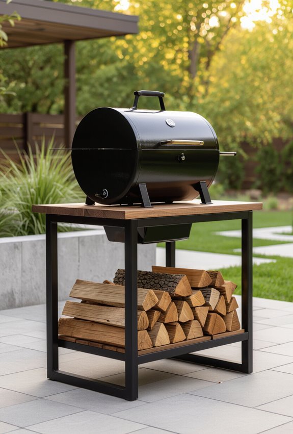 smoker stand with rack