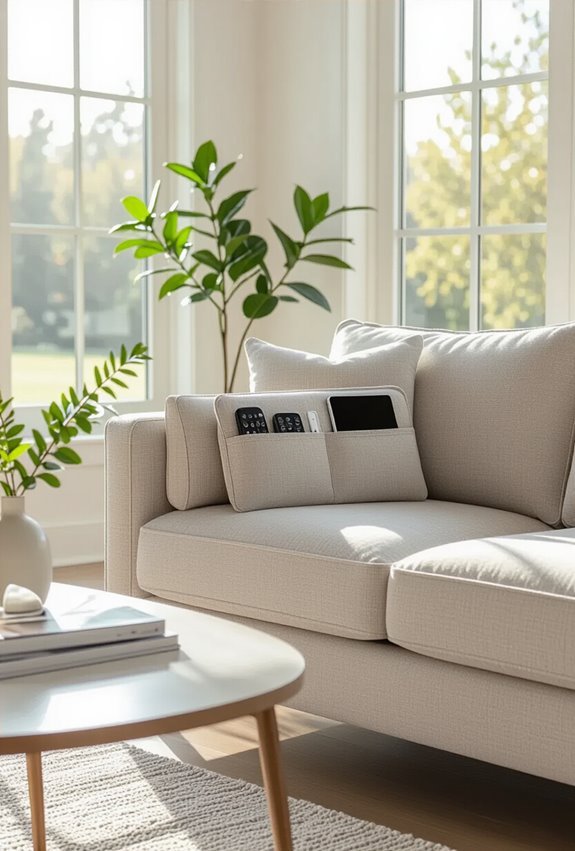 sofa armrest remote organizer