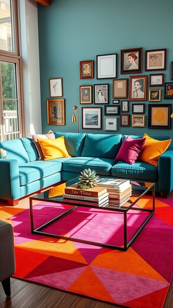 sofa selection through color blocking