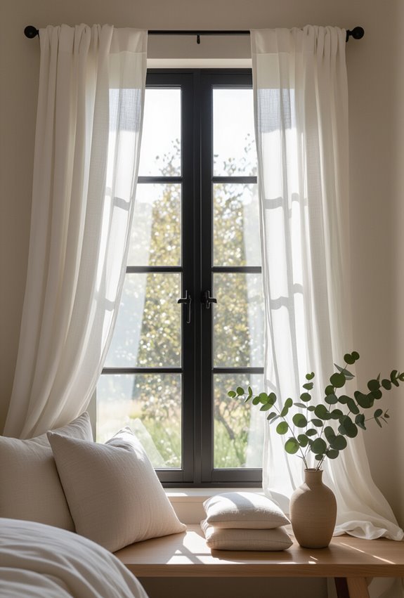 soft airy layered curtains
