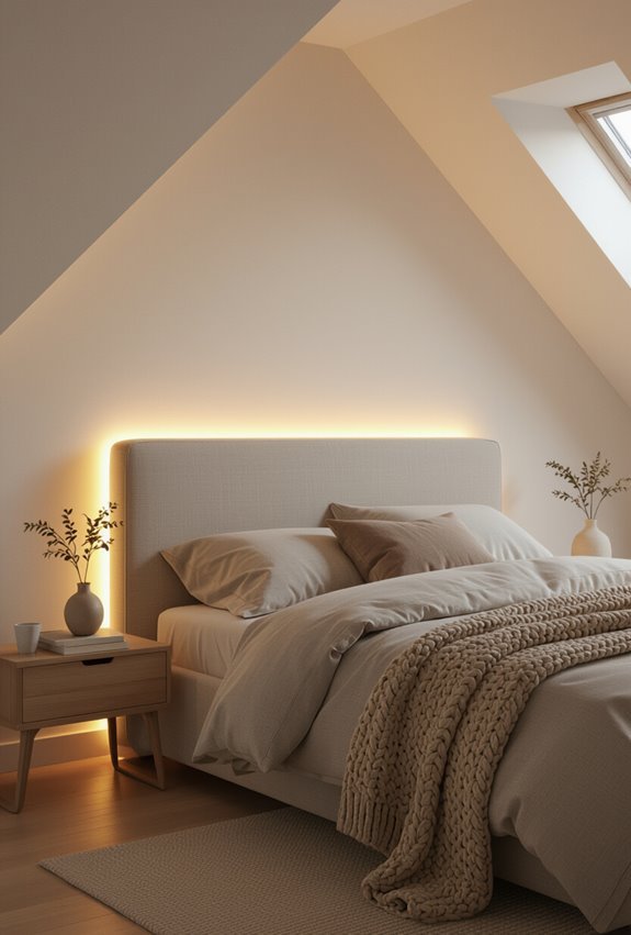 soft backlit headboard ambiance