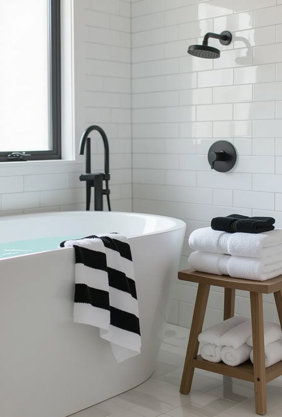 soft black and white textiles