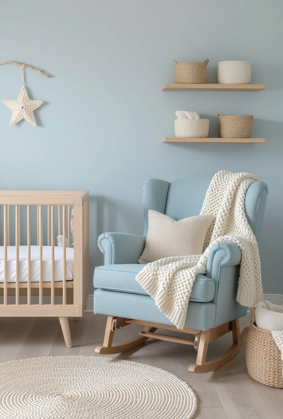 soft blue calming nursery