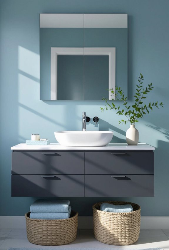 soft blues slate greys